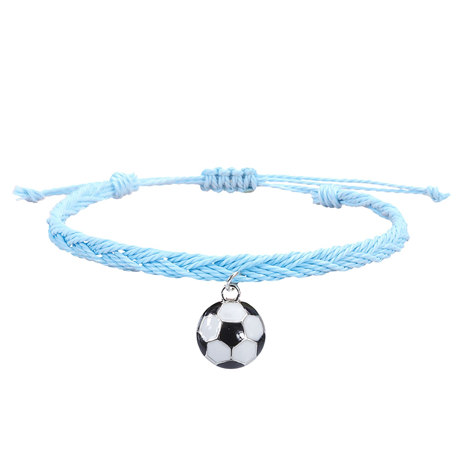 thumbnail image 2 of Pulseras de Fútbol Charm Favors Fútbol Negro Rojo Blanco Marrón Pulseras de Fútbol Cuentas Ajustable Inspirational for Teens Adults Sport Birthday Football Favors For, 2 of 2